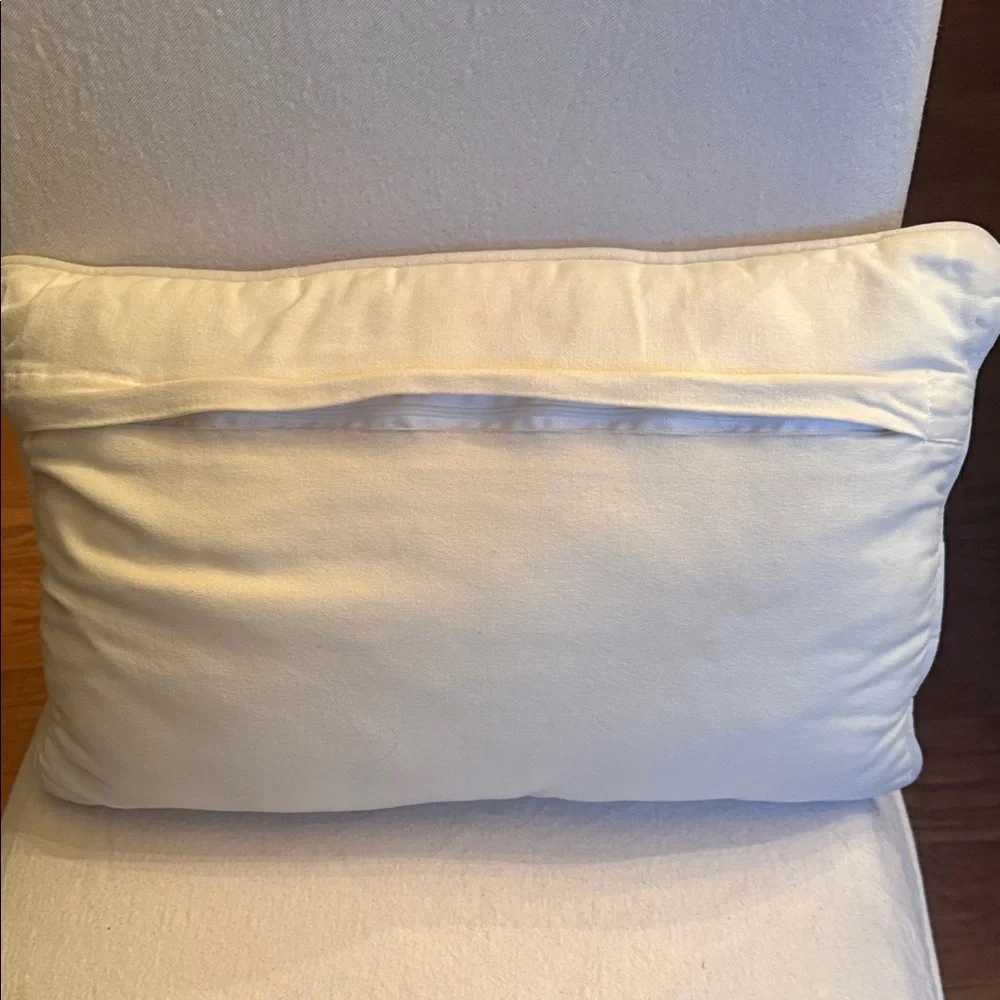 Source Unknown Cream Decorative Pillow with Braided Rope Accent